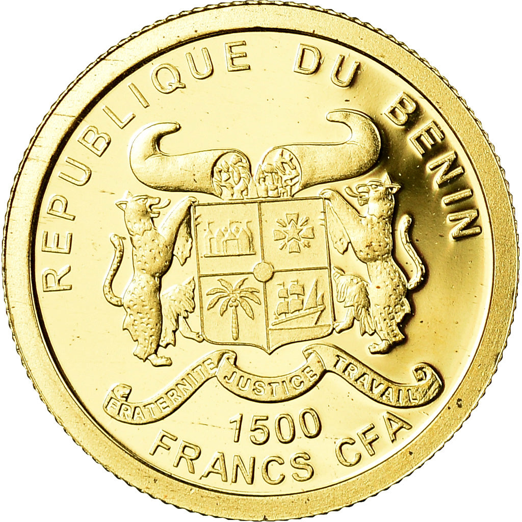 Monnaie, Benin, Charles de Gaulle, 1500 Francs CFA, 2010, Proof, FDC, Or