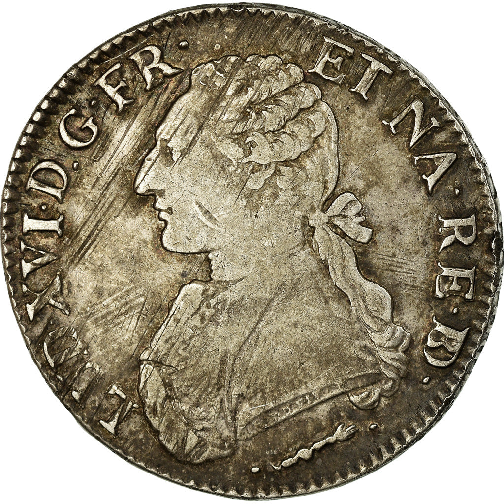 Moneda, Francia, Louis XVI, Écu de Béarn aux branches d'olivier, 1780, Pau