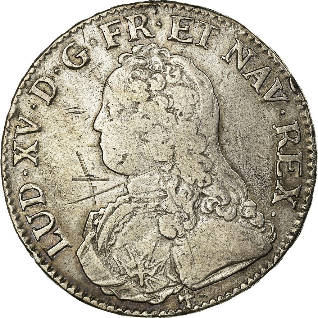 Coin, France, Louis XV, Écu aux branches d'olivier, Ecu, 1728, Orléans
