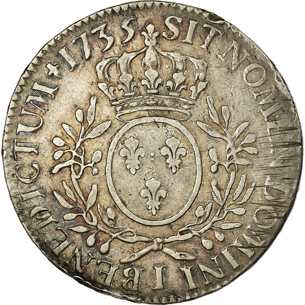 Coin, France, Louis XV, Écu aux branches d'olivier, Ecu, 1735, Bayonne