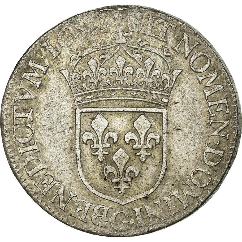 Münze, Frankreich, Louis XIV, 1/2 Écu à la mèche longue, 1/2 Ecu, 1652