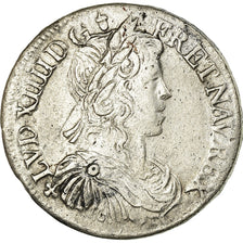 Moneda, Francia, Louis XIV, 1/2 Écu à la mèche longue, 1/2 Ecu, 1653, Angers