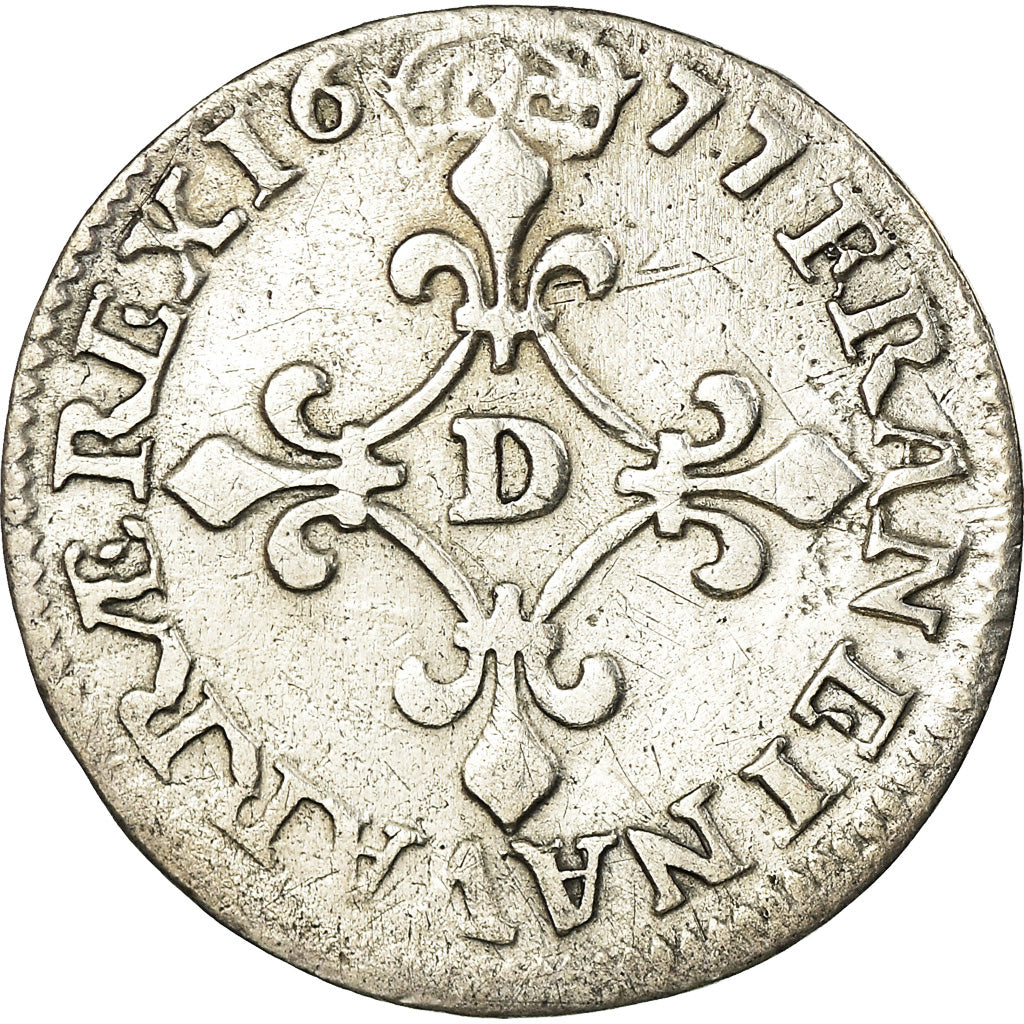 Moneda, Francia, Louis XIV, 4 Sols dits « des Traitants », 4 Sols, 1677