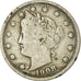 Monnaie, États-Unis, Liberty Nickel, 5 Cents, 1908, U.S. Mint, Philadelphie