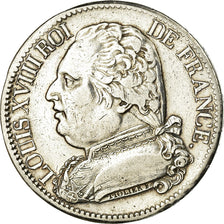 Moneta, Francja, Louis XVIII, Louis XVIII, 5 Francs, 1815, Rouen, EF(40-45)