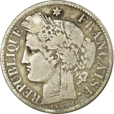 Coin, France, Cérès, 2 Francs, 1871, Paris, VF(20-25), Silver, KM:817.1