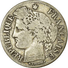 Moneta, Francia, Cérès, 2 Francs, 1871, Paris, MB+, Argento, KM:817.1