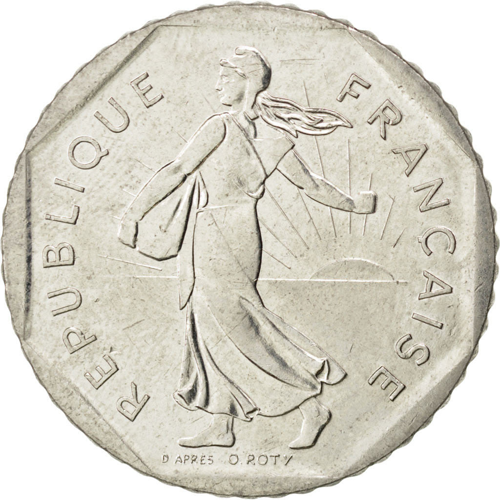 Francia, Semeuse, 2 Francs, 1989, SPL, Nichel, KM:942.1, Gadoury:547