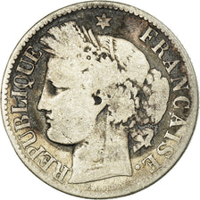 Münze, Frankreich, Cérès, 2 Francs, 1872, Bordeaux, S, Silber, KM:817.2