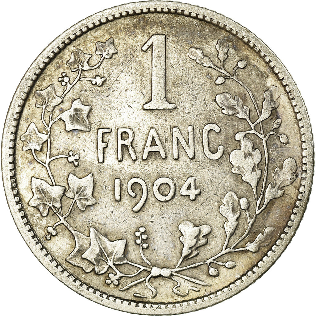 Coin, Belgium, Franc, 1904, EF(40-45), Silver, KM:56.1