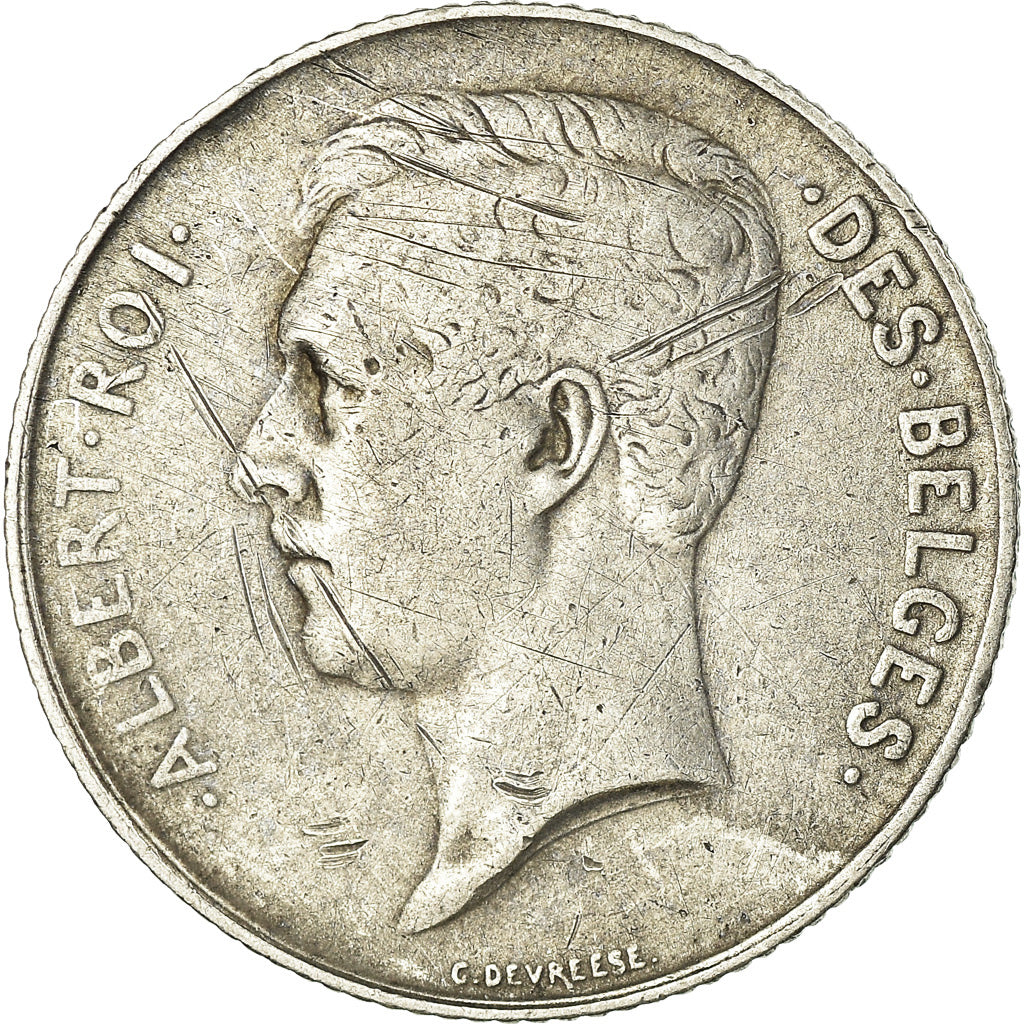 Moneta, Belgio, Franc, 1913, MB+, Argento, KM:72