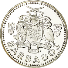 Moneta, Barbados, 10 Dollars, 1975, Franklin Mint, Proof, FDC, Argento, KM:17a
