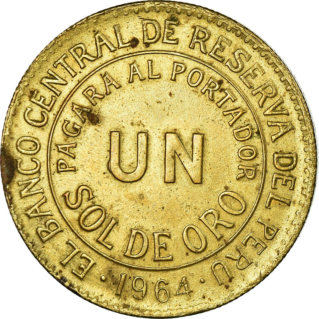 Moneta, Perù, Sol, 1964, BB, Ottone, KM:222