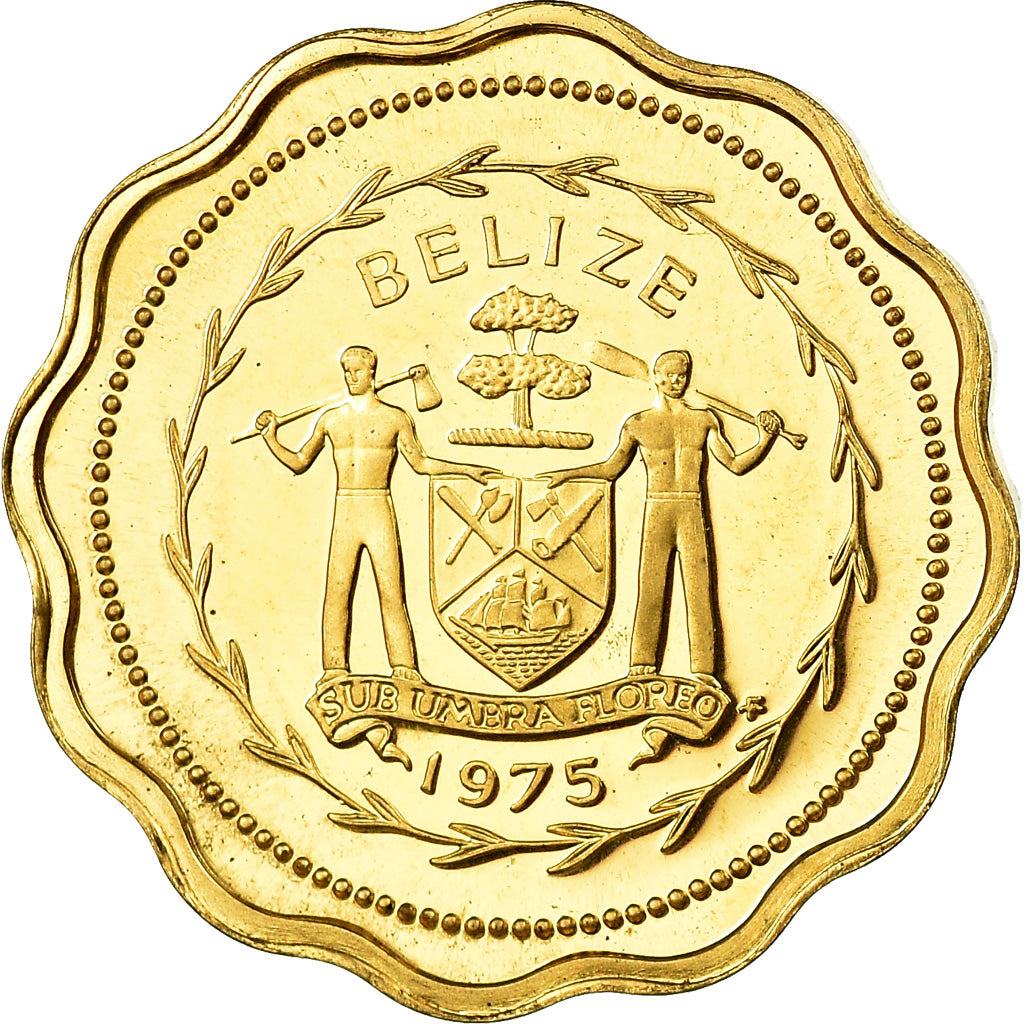 Coin, Belize, Cent, 1975, Franklin Mint, Proof, MS(64), Bronze, KM:46