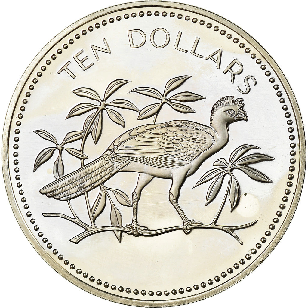 Moneta, Belize, 10 Dollars, 1975, Franklin Mint, Proof, SPL+, Rame-nichel, KM:45