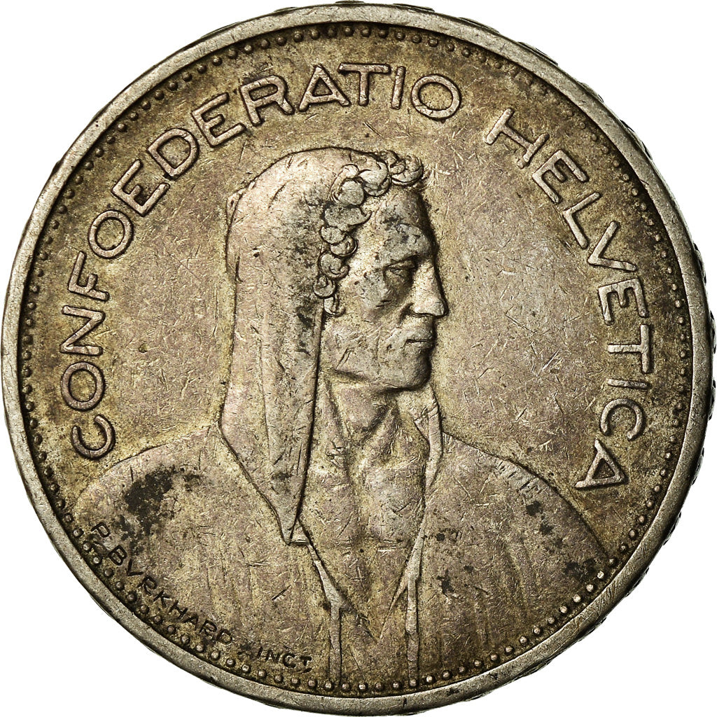 Coin, Switzerland, 5 Francs, 1933, Bern, EF(40-45), Silver, KM:40
