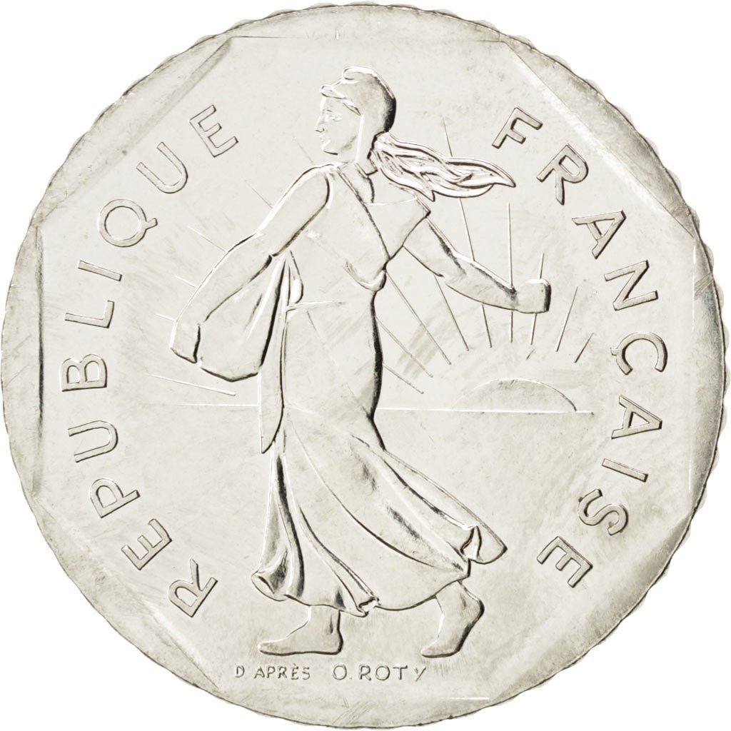 Munten, Frankrijk, Semeuse, 2 Francs, 1994, PR+, Nickel, KM:942.1, Gadoury:547