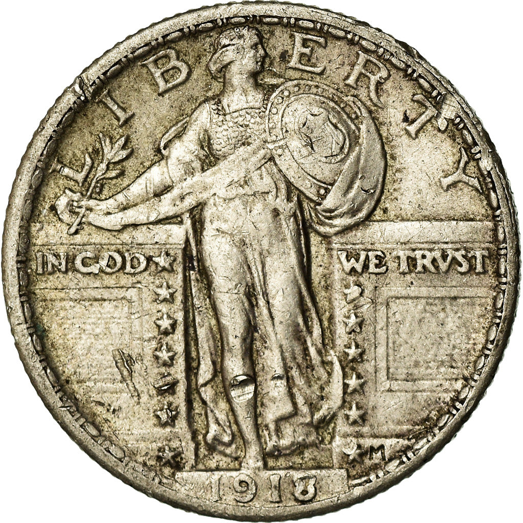 Coin, United States, Standing Liberty Quarter, Quarter, 1918, U.S. Mint