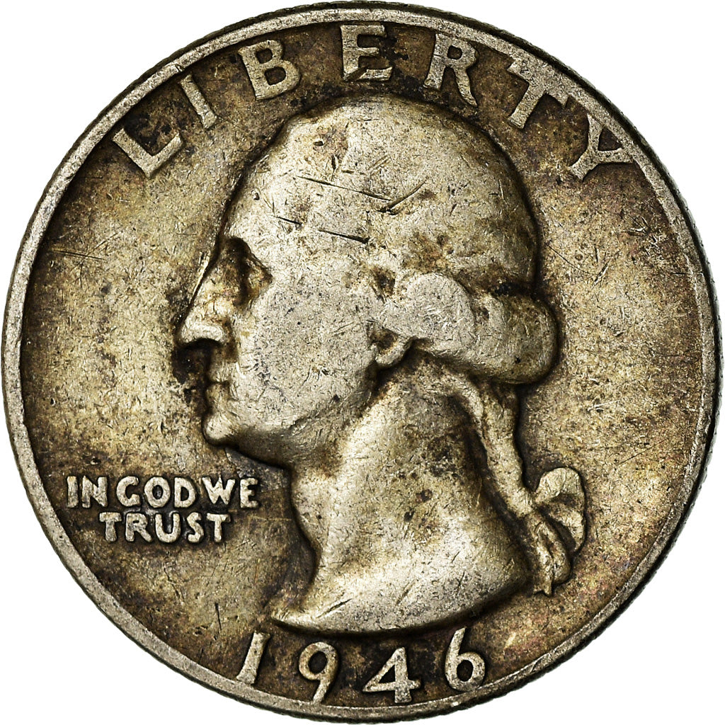 Coin, United States, Washington Quarter, Quarter, 1946, U.S. Mint, Philadelphia