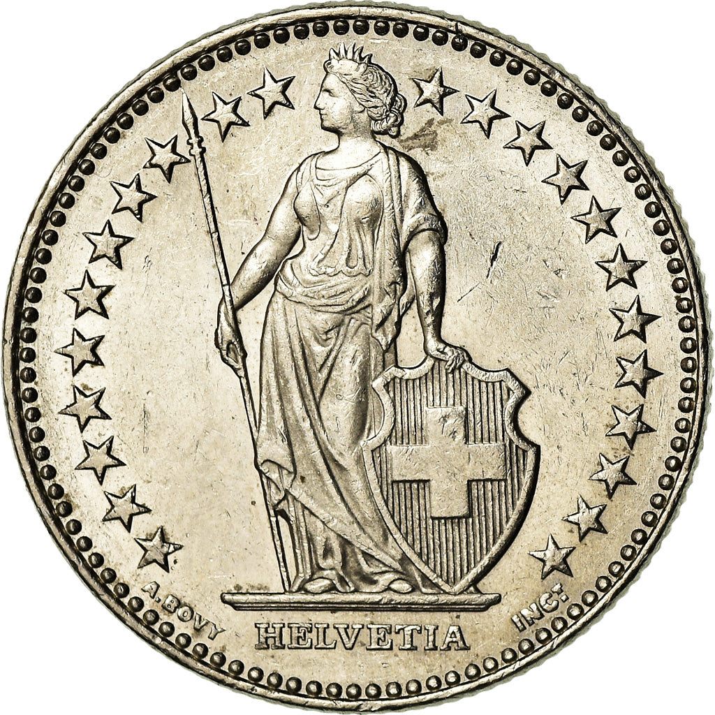 Coin, Switzerland, 2 Francs, 2007, Bern, AU(55-58), Copper-nickel, KM:21a.3