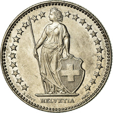 Coin, Switzerland, 2 Francs, 2009, Bern, MS(60-62), Copper-nickel, KM:21a.3