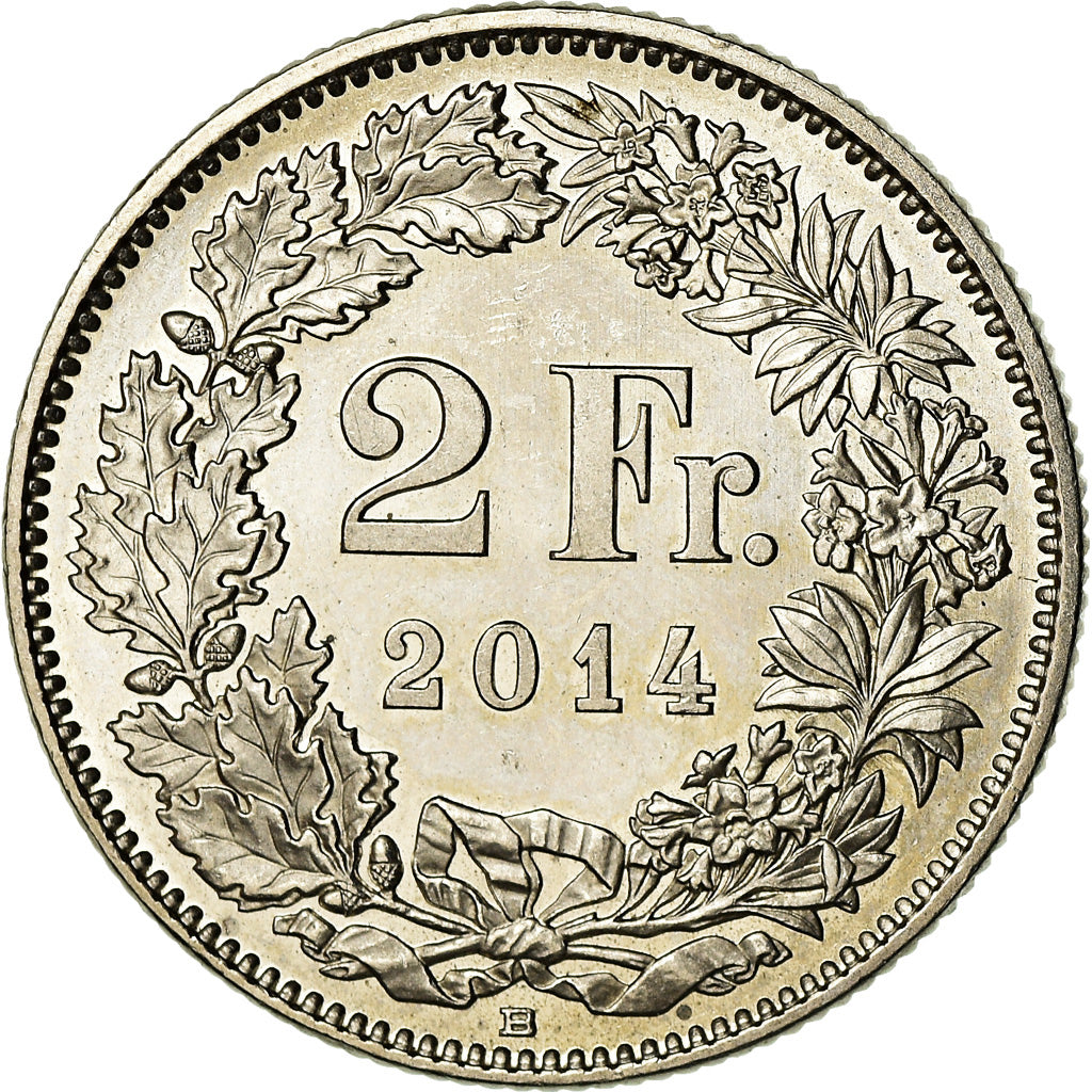 Moneta, Svizzera, 2 Francs, 2014, Bern, SPL, Rame-nichel