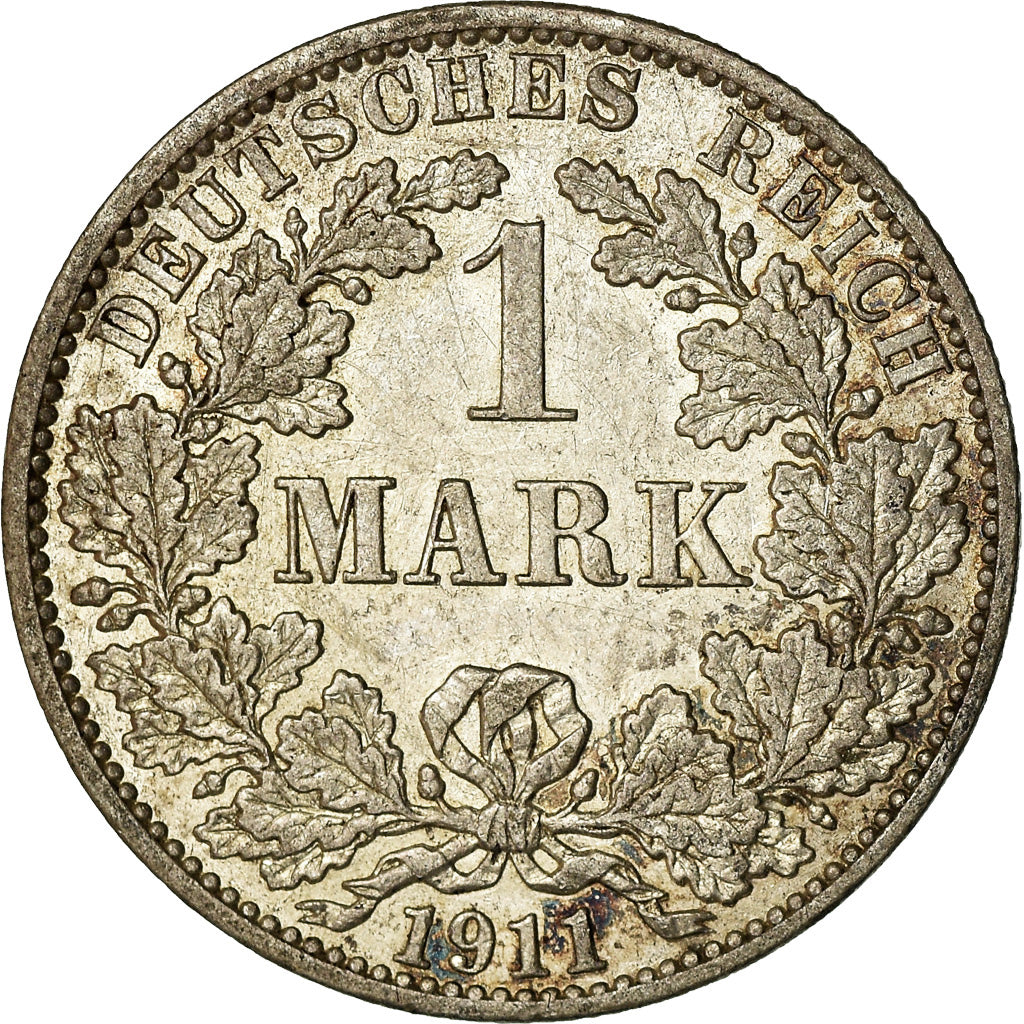 Moneta, NIEMCY - IMPERIUM, Wilhelm II, Mark, 1911, Berlin, AU(55-58), Srebro