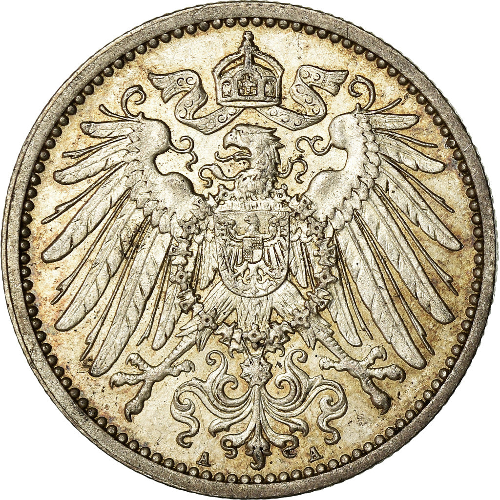 Coin, GERMANY - EMPIRE, Wilhelm II, Mark, 1911, Berlin, AU(55-58), Silver, KM:14