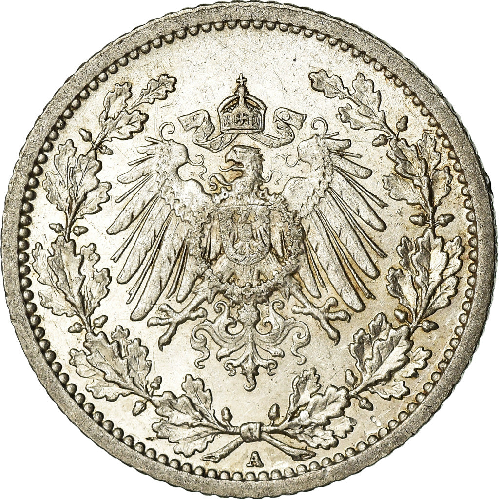 Coin, GERMANY - EMPIRE, 1/2 Mark, 1912, Berlin, MS(60-62), Silver, KM:17