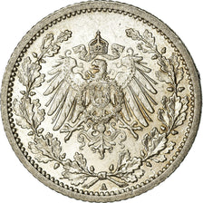 Coin, GERMANY - EMPIRE, 1/2 Mark, 1912, Berlin, MS(60-62), Silver, KM:17