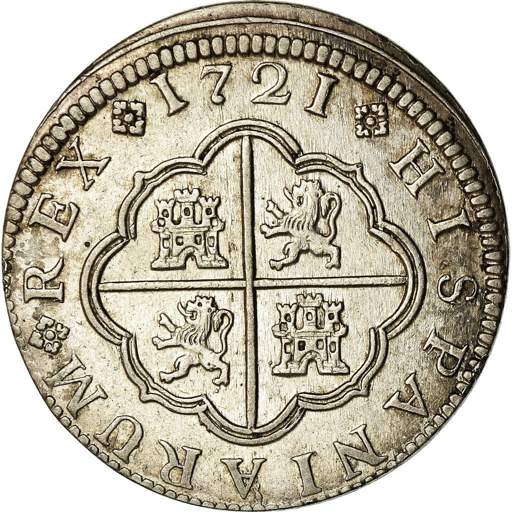 Moneda, España, Philip V, 2 Reales, 1721, Cuenca, EBC, Plata, KM:308