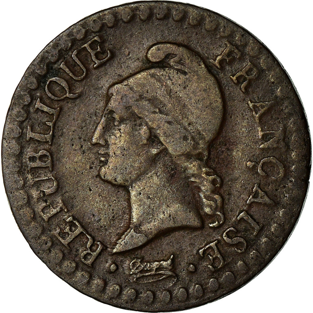 Coin, France, Dupré, Centime, AN 6, Paris, VF(30-35), Bronze, KM:646