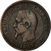Moneda, Francia, Napoleon III, Napoléon III, 10 Centimes, 1855, Rouen, BC+