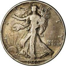 Coin, United States, Walking Liberty Half Dollar, Half Dollar, 1946