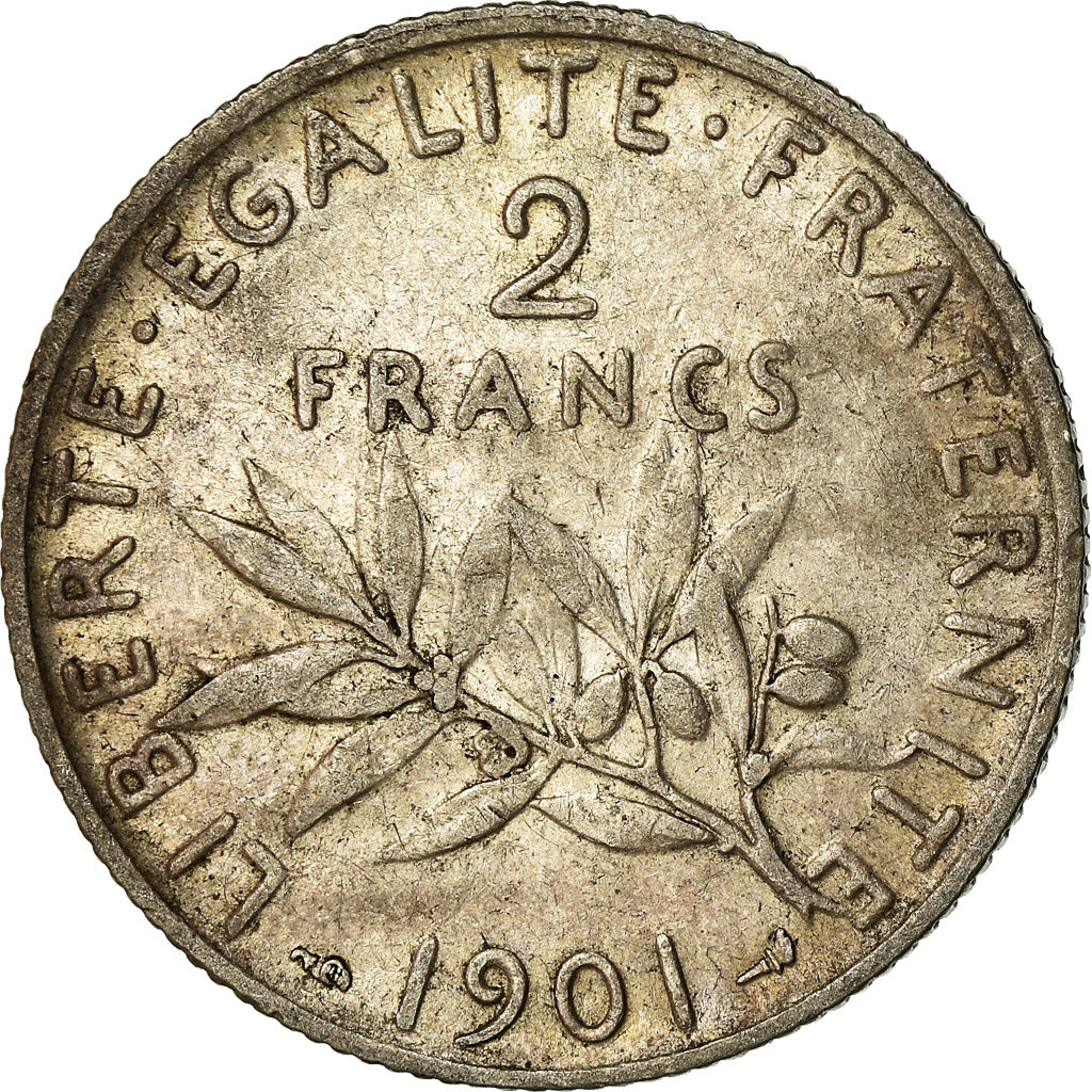 Münze, Frankreich, Semeuse, 2 Francs, 1901, Paris, S+, Silber, KM:845.1