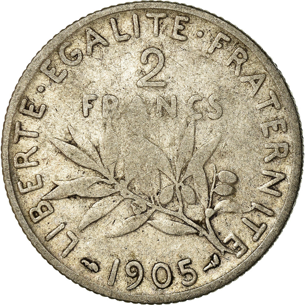 Münze, Frankreich, Semeuse, 2 Francs, 1905, Paris, S, Silber, KM:845.1