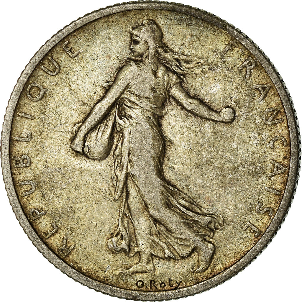 Moneta, Francia, Semeuse, 2 Francs, 1905, Paris, MB, Argento, KM:845.1