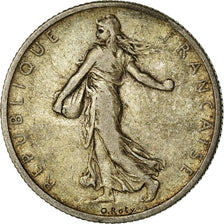 Moneta, Francia, Semeuse, 2 Francs, 1905, Paris, MB, Argento, KM:845.1
