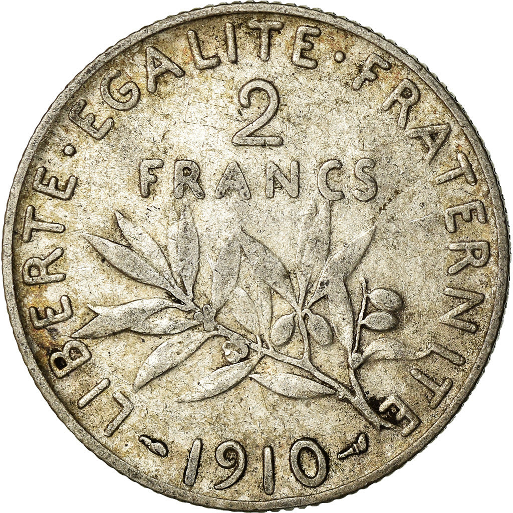 Monnaie, France, Semeuse, 2 Francs, 1910, Paris, TB+, Argent, Gadoury:532