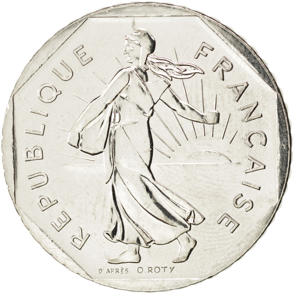 FRANCE, Semeuse, 2 Francs, 2001, KM #942.1, MS(64), Nickel, 26.5, Gadoury #547,.