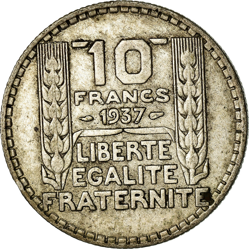 Coin, France, Turin, 10 Francs, 1937, Paris, EF(40-45), Silver, KM:878