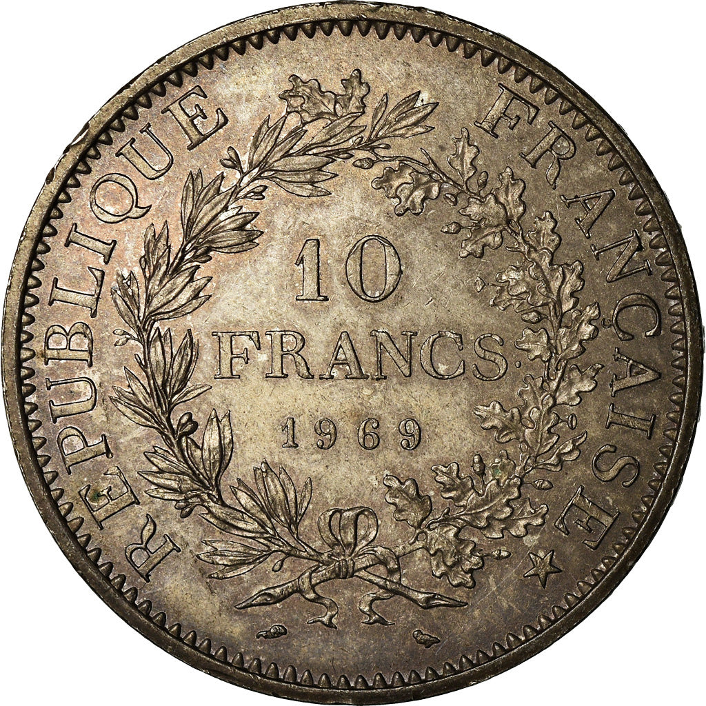 Coin, France, Hercule, 10 Francs, 1969, Paris, AU(55-58), Silver, KM:932