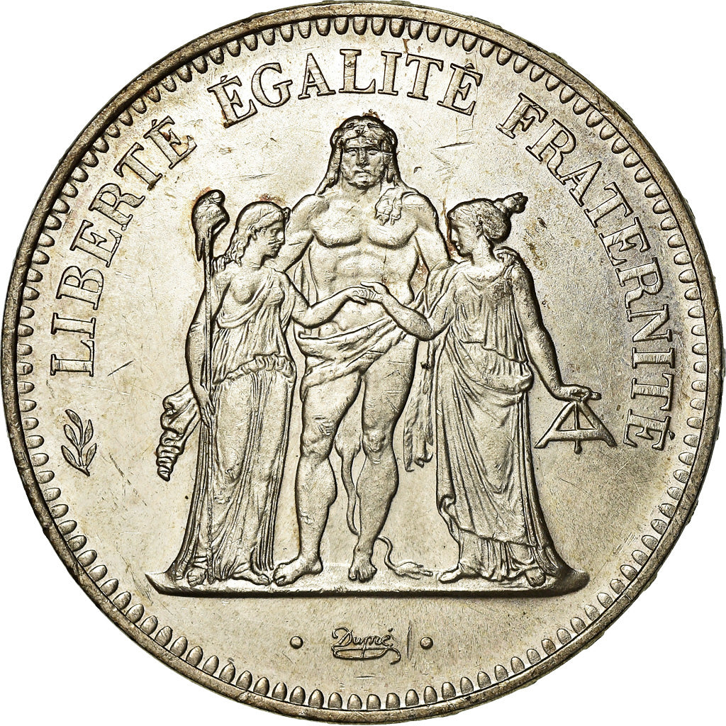 Coin, France, Hercule, 50 Francs, 1974, Hybrid issue, AU(55-58), Silver
