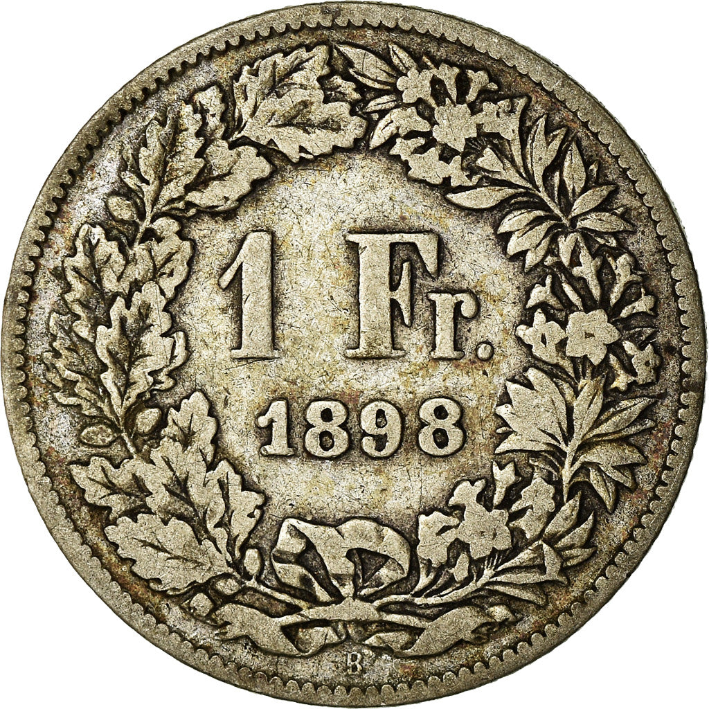 Coin, Switzerland, Franc, 1898, Bern, VF(20-25), Silver, KM:24