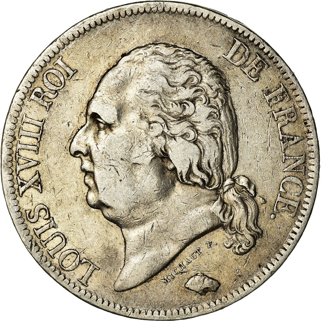 Monnaie, France, Louis XVIII, Louis XVIII, 5 Francs, 1819, Rouen, TB+, Argent