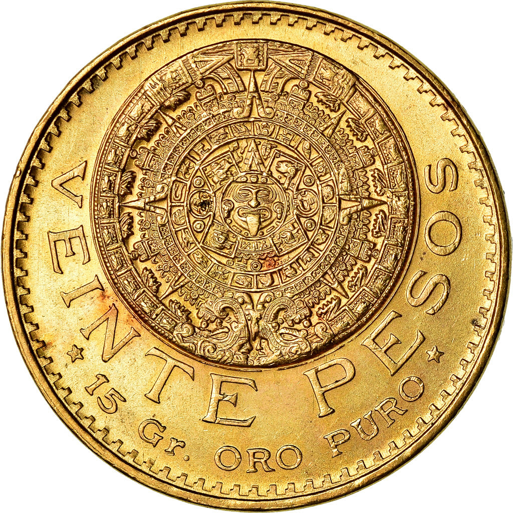 Coin, Mexico, 20 Pesos, 1959, Mexico City, MS(60-62), Gold, KM:478