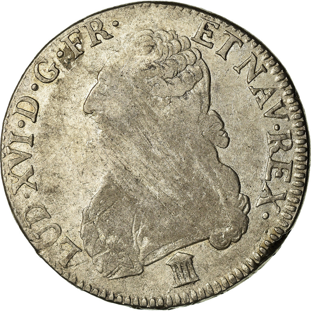 Coin, France, Louis XVI, Écu aux branches d'olivier, Ecu, 1784, Bordeaux