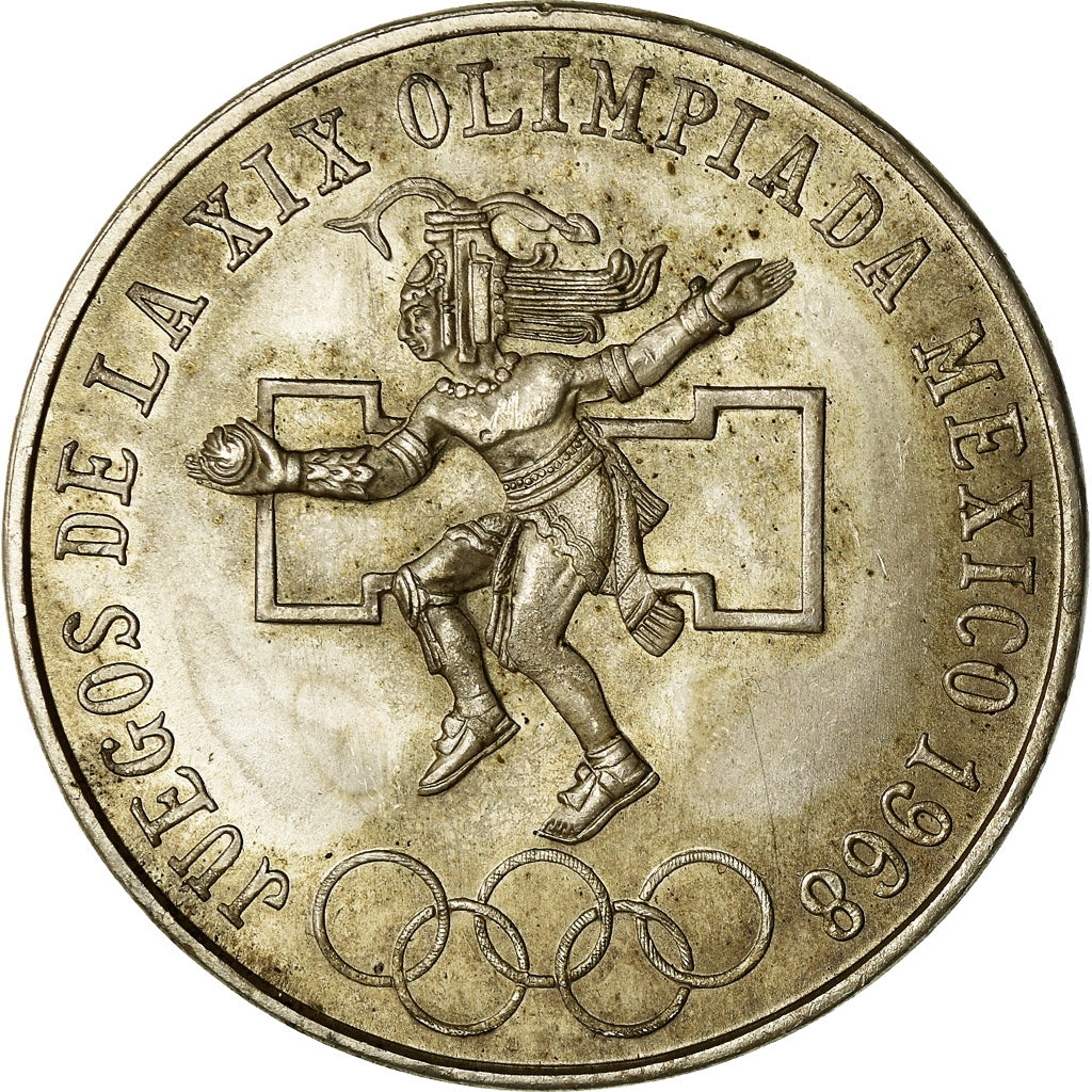 Coin, Mexico, 25 Pesos, 1968, Mexico City, MS(60-62), Silver, KM:479.1