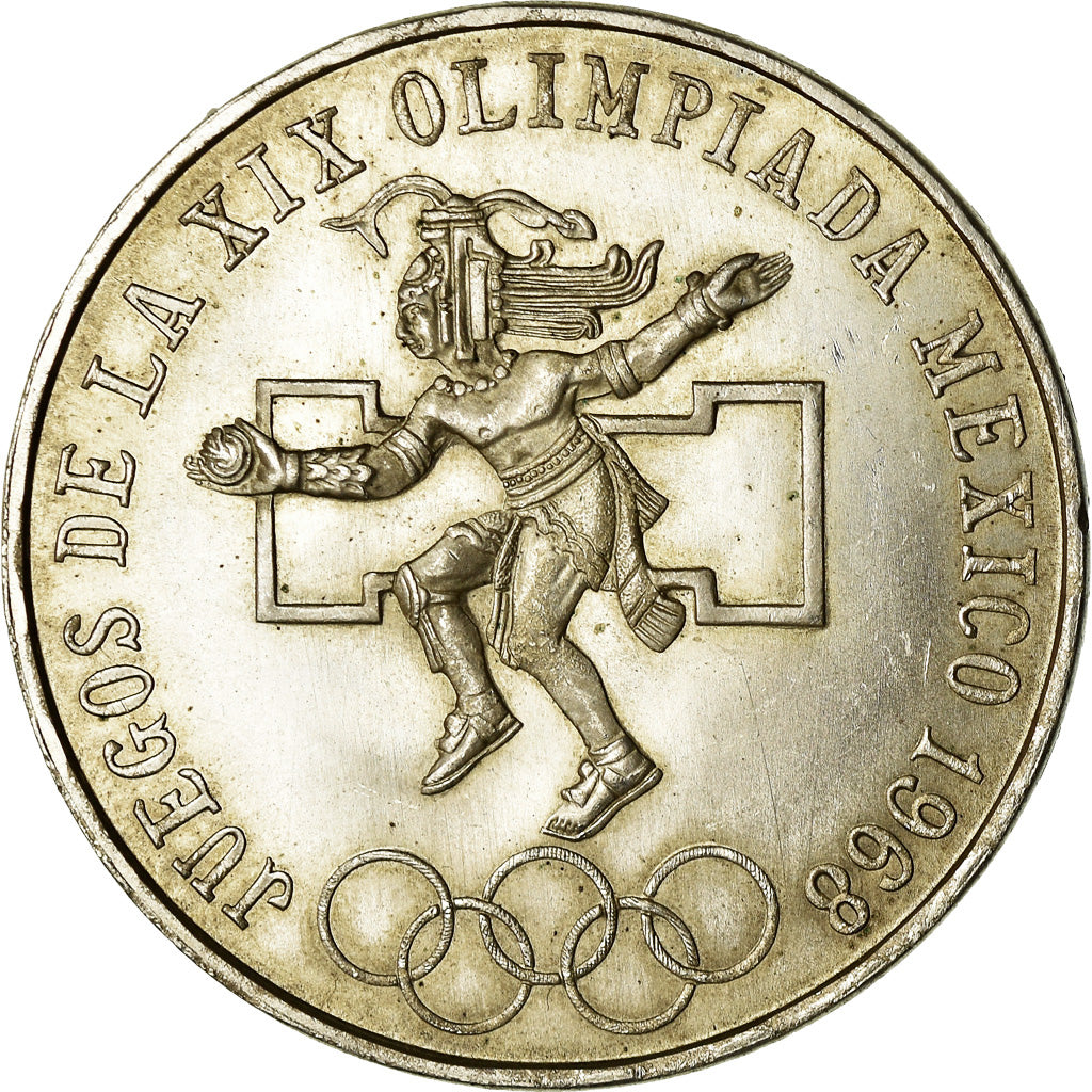 Moneda, México, 25 Pesos, 1968, Mexico City, EBC+, Plata, KM:479.1