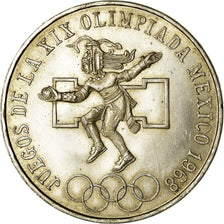 Moneda, México, 25 Pesos, 1968, Mexico City, EBC+, Plata, KM:479.1